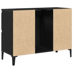 Berkfield Home Bathroom Sink Cabinet in Black Oak - 80x33x60 cm, Made from Engineered Wood - Size: 80 x 33 x 60 cm - thumbnail 6