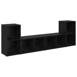 Berkfield Home with Shelf with Storage 4 pcs Black oak 72 x 35 x 36.5 cm Engineered wood - thumbnail 2