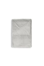 BHS Luxury Ribbon Velvet Throw in Silver - Size: 127 cm x 152 cm - thumbnail 3