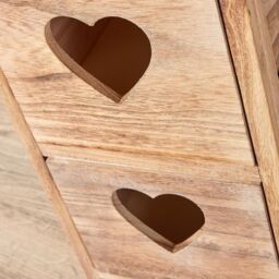 Home Source 4 Drawer Chest Wooden Storage Organiser Bedside Fully Assembled in Natural - thumbnail 3
