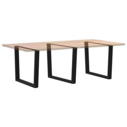 Berkfield Home Dining Table Legs V-Shape 3 pcs Black 100x(72-73.3) cm Steel - thumbnail 8