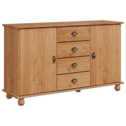 "Berkfield Home Sideboard ""ASKIM"" 133, 5x40x79 cm Solid Wood Pine in Brown - Size: 5 x 40 x 79 cm" - thumbnail 3