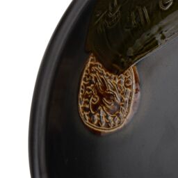 Berkfield Home Countertop Basin Black Round Œ¶41x14 cm Ceramic - Size: 41x14 cm - thumbnail 5