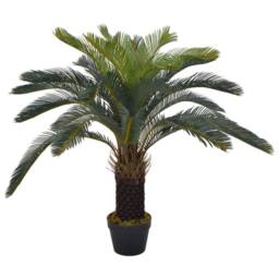 Berkfield Home Artificial Plant Cycas Palm with Pot Green 90 cm - thumbnail 2