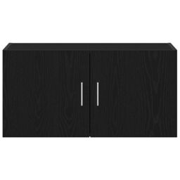 Berkfield Home Wall Cabinet Black Oak 80x39x40 cm Engineered Wood - Size: 80 x 39 x 40 cm - thumbnail 6