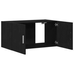 Berkfield Home Wall Cabinet Black Oak 80x39x40 cm Engineered Wood - Size: 80 x 39 x 40 cm - thumbnail 5