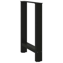 Berkfield Home Modern Coffee Table Legs Black 2 pcs 60x(72-73) cm Steel - thumbnail 4