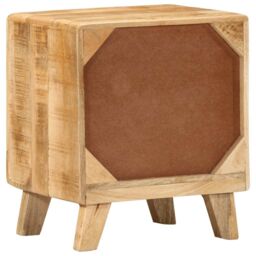 Berkfield Home Bedside Cabinet 2 pcs 40x32x46 cm Solid Wood Rough Mango in Brown - Size: 40 x 32 x 46 cm - thumbnail 4