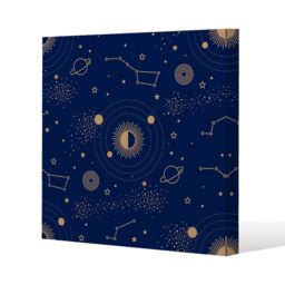 Benjamin Tate Design Magic night sky map (Canvas Print) / 101 x 101 x 4cm in Natural - Size: 101 x 101 x 4 cm - thumbnail 1