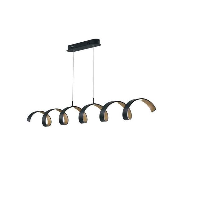 Netlighting HELIX LED Swirl Pendant Ceiling Light Black 2400lm 4000K 125x13.5cm - Size: 125x13.5 cm - image 1