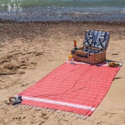 Nicola Spring 100% Cotton Bath Towel Turkish Style Hamman Beach Towel Sheet - 170 x 90cm (x4) in Red - thumbnail 4