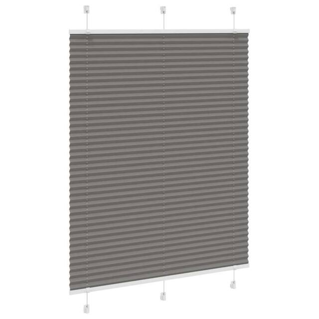 Berkfield Home Pleated Blind Anthracite 110x100 cm Fabric Width 109.4 cm Polyester in Charcoal - image 1