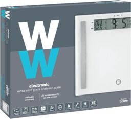 CONAIR Weight Watchers Extra Wide Bathroom Scale, Easy Read Display, Ultimate Accuracy Body Analyser 8937NU in Clear - thumbnail 5
