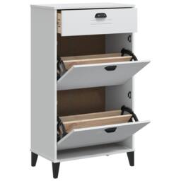 Berkfield Home Shoe Cabinet VIKEN White Engineered Wood - thumbnail 3
