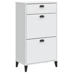 Berkfield Home Shoe Cabinet VIKEN White Engineered Wood - thumbnail 4