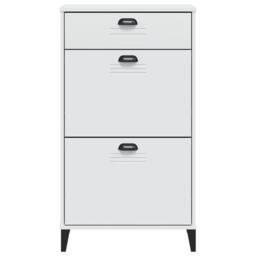 Berkfield Home Shoe Cabinet VIKEN White Engineered Wood - thumbnail 5