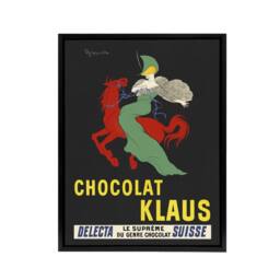 "Artery8 Klaus Chocolate Vintage Advert Framed Canvas Wall Art Print Cappiello in Black - Size: W18"" x H24""" - thumbnail 1
