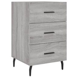 Berkfield Home Bedside Cabinet Grey Sonoma 40x40x66 cm Engineered Wood - Size: 40 x 40 x 66 cm - thumbnail 2