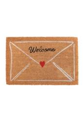 KDMD Natural Love Letter Valentine's Day Doormat - Heart & Envelope Design in Brown - Size: Medium - thumbnail 2