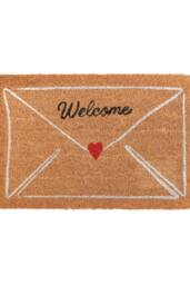 KDMD Natural Love Letter Valentine's Day Doormat - Heart & Envelope Design in Brown - Size: Medium - thumbnail 3