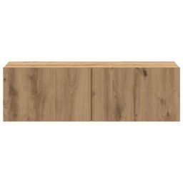 Berkfield Home 4 Piece TV Cabinet Set Wall-mounted Artisan Oak Engineered Wood in Brown - thumbnail 5