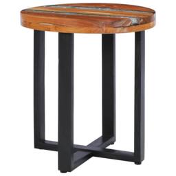 Berkfield Home Coffee Table 40x45 cm Solid Teak Wood & Polyresin - thumbnail 6