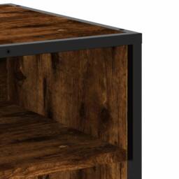 Berkfield Home TV Cabinet Smoked Oak 180x40x46 cm Engineered Wood in Brown - Size: 180 x 40 x 46 cm - thumbnail 7