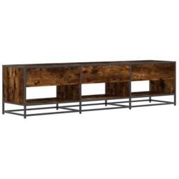 Berkfield Home TV Cabinet Smoked Oak 180x40x46 cm Engineered Wood in Brown - Size: 180 x 40 x 46 cm - thumbnail 6