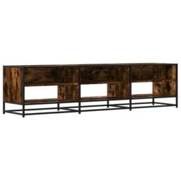 Berkfield Home TV Cabinet Smoked Oak 180x40x46 cm Engineered Wood in Brown - Size: 180 x 40 x 46 cm - thumbnail 3