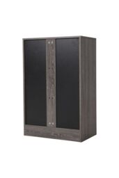 Living and Home 6-Tier Two Doors Wood Grain Shoe Cabinet in Grey - thumbnail 5