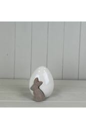 KDMD Charming Ceramic White Egg with Rabbit - thumbnail 2