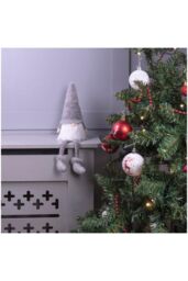 Netagon Home Christmas Long Legged Christmas Gonk Decoration- Grey - thumbnail 1