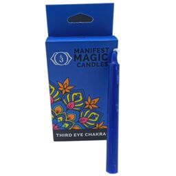 KDMD Manifest Magic Candles (pack of 12) - Indigo - Third Eye Chakra in Blue - thumbnail 2