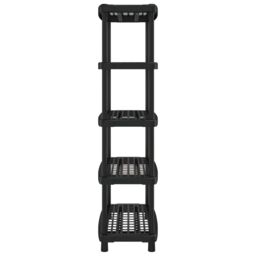 Berkfield Home Storage Shelf 5-Tier Black 93.5x45.5x194.5 cm PP - thumbnail 4