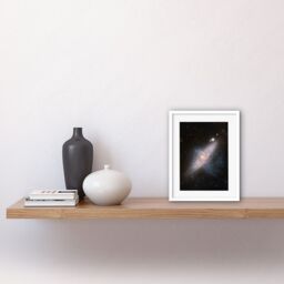 Artery8 Wall Art Print Hubble Space Astronomy Chance Alignment Between Galaxies Mimics A Cosmic Collision NGC 3314 Overlapping Galaxy Angle Artwork - thumbnail 2