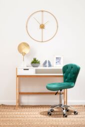 Orsina White Marble Table Lamp With Satin Gold Metal Shade, Square Base Lamp, Light Fixture For Luxe Interiors - thumbnail 3