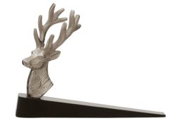 Orsina Stag Design Door Stopper, Decorative Christmas Accessory with Functional Usage, Heavy Door Stopper in Silver