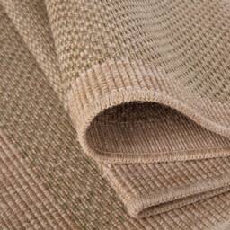 THE RUGS Jute Looking Square Dots Design Outdoor Rugs Garden Patio Nature 5200 in Green - Size: 80 cm x 150 cm - thumbnail 4
