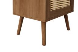 Birlea Bedside 2 Drawer Cabinet Walnut Rattan Croxley Side Table - thumbnail 6