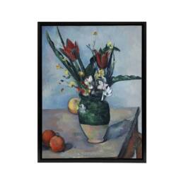 "Artery8 The Vase of Tulips Still Life Painting Cezanne Framed Canvas Wall Art - Size: W18"" x H24""" - thumbnail 1