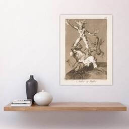"Artery8 Up & Down Los Caprichos Francisco Goya Wall Art Poster Print in Grey - Size: W18"" x H24""" - thumbnail 4