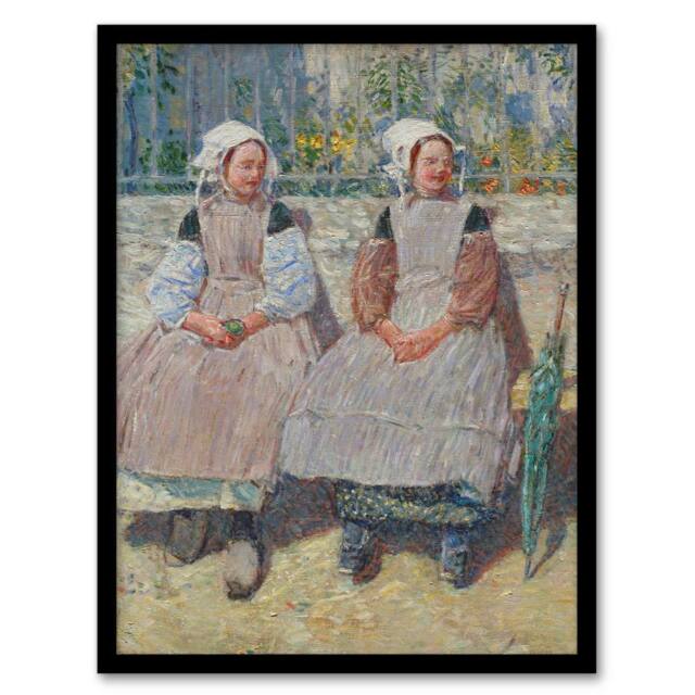 Artery8 In the Sunlight Portrait Hassam Framed Wall Art Print - Size: A4 - image 1
