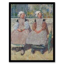 Artery8 In the Sunlight Portrait Hassam Framed Wall Art Print - Size: A4 - thumbnail 1