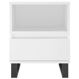 Berkfield Home Bedside Cabinet White 40x35x50 cm Engineered Wood - Size: 40 x 35 x 50 cm - thumbnail 5