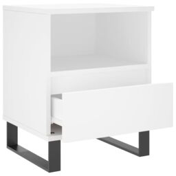 Berkfield Home Bedside Cabinet White 40x35x50 cm Engineered Wood - Size: 40 x 35 x 50 cm - thumbnail 6