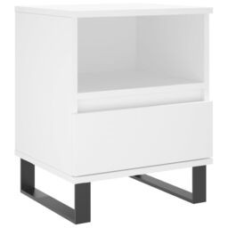 Berkfield Home Bedside Cabinet White 40x35x50 cm Engineered Wood - Size: 40 x 35 x 50 cm - thumbnail 2