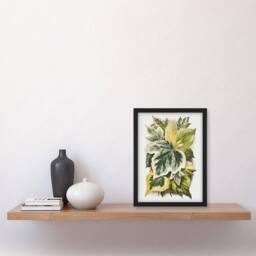 "Artery8 Ivy Leaf Variations Vintage Botanical Hibberd Framed Wall Art Print in Green - Size: W12"" x H16""" - thumbnail 4