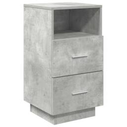 Berkfield Home Bedside Cabinets 2 pcs with 2 Drawers Concrete Grey 36x36x68 cm - Size: 36 x 36 x 68 cm - thumbnail 6