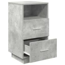 Berkfield Home Bedside Cabinets 2 pcs with 2 Drawers Concrete Grey 36x36x68 cm - Size: 36 x 36 x 68 cm - thumbnail 5