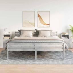 Berkfield Home Bedside Cabinets 2 pcs with 2 Drawers Concrete Grey 36x36x68 cm - Size: 36 x 36 x 68 cm - thumbnail 3